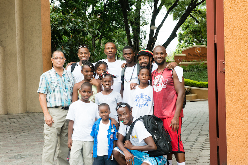 Our students and team outside the Royal Oasis Hotel in Port au Prince, 2014. 